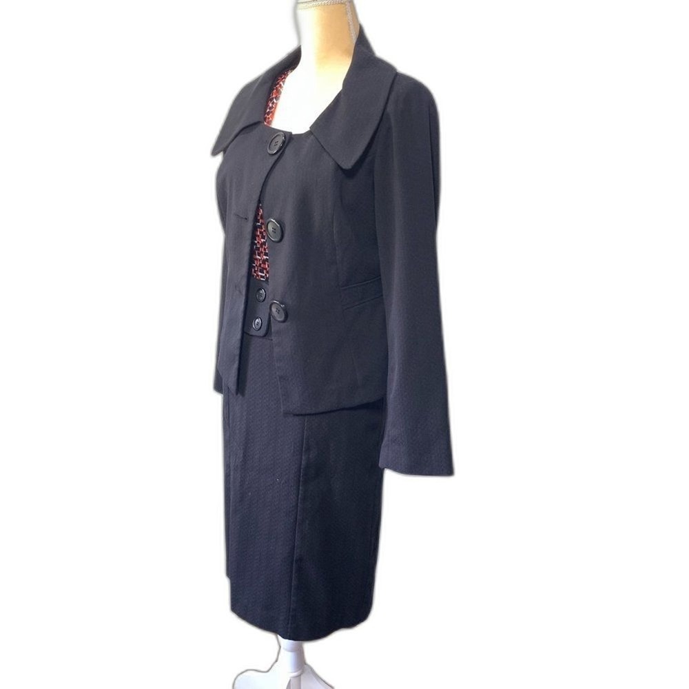 Womens 3 Piece Skirt Suit Blazer Pencil Skirt Blouse Career Office Y2K Size 8